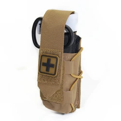 Porta torniquete táctico MOLLE con funda y parche médico