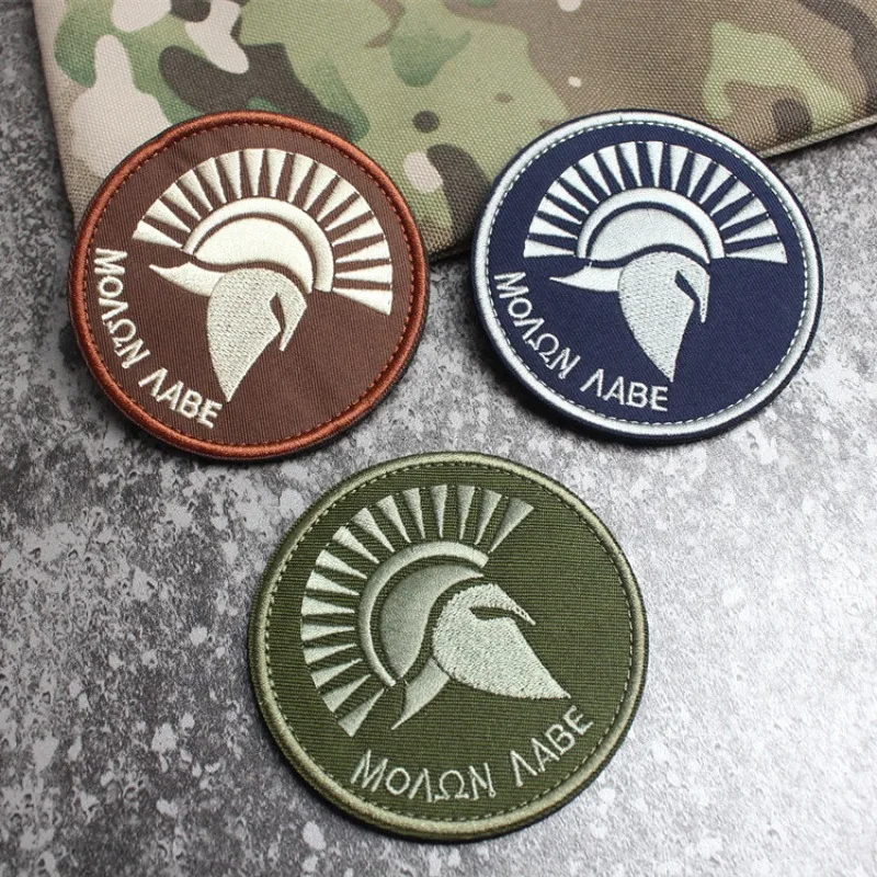 Spartan Tongsi bordado creativo militar ventilador moral brazalete mochila pegatina ropa gancho y bucle parche - imagen 2