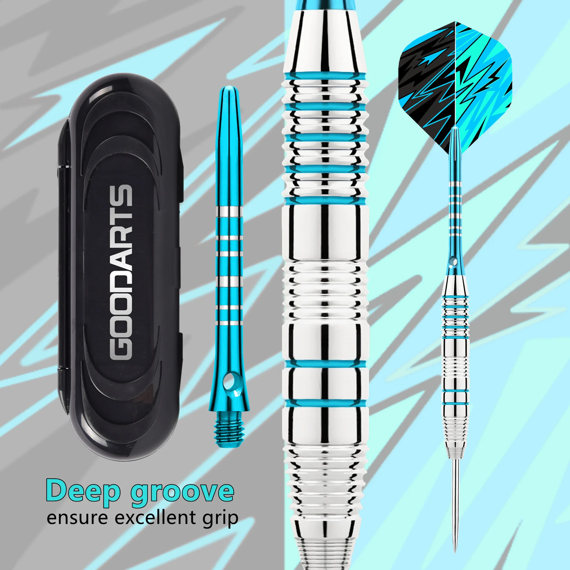 Juego de dardos profesionales con punta de acero de 22 g para juegos - Paquete de 3 - imagen 2