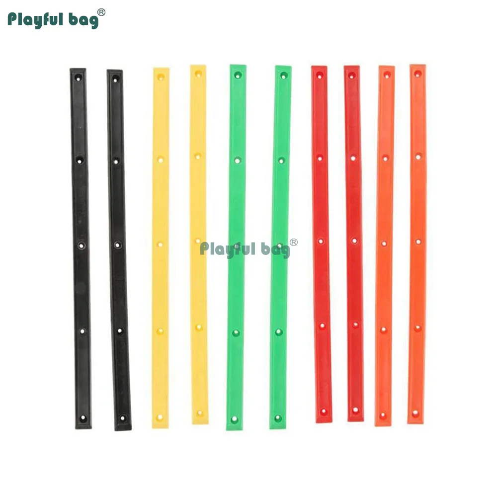 Rieles de protección de plástico para monopatín, tiras protectoras para tablero de 2 piezas, protectores antiimpacto para fondo de cubierta de monopatín AMB337 - imagen 2