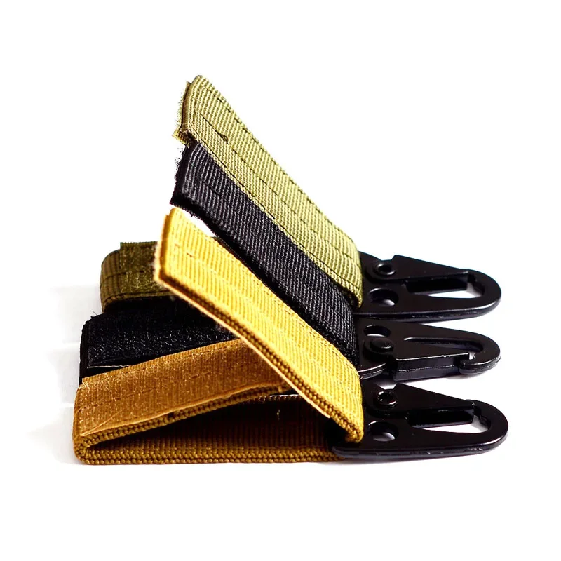 Llavero táctico con cinta de nailon para entusiastas, gancho multifunción para montañismo, Olecranon, hebilla colgante Molle - imagen 4