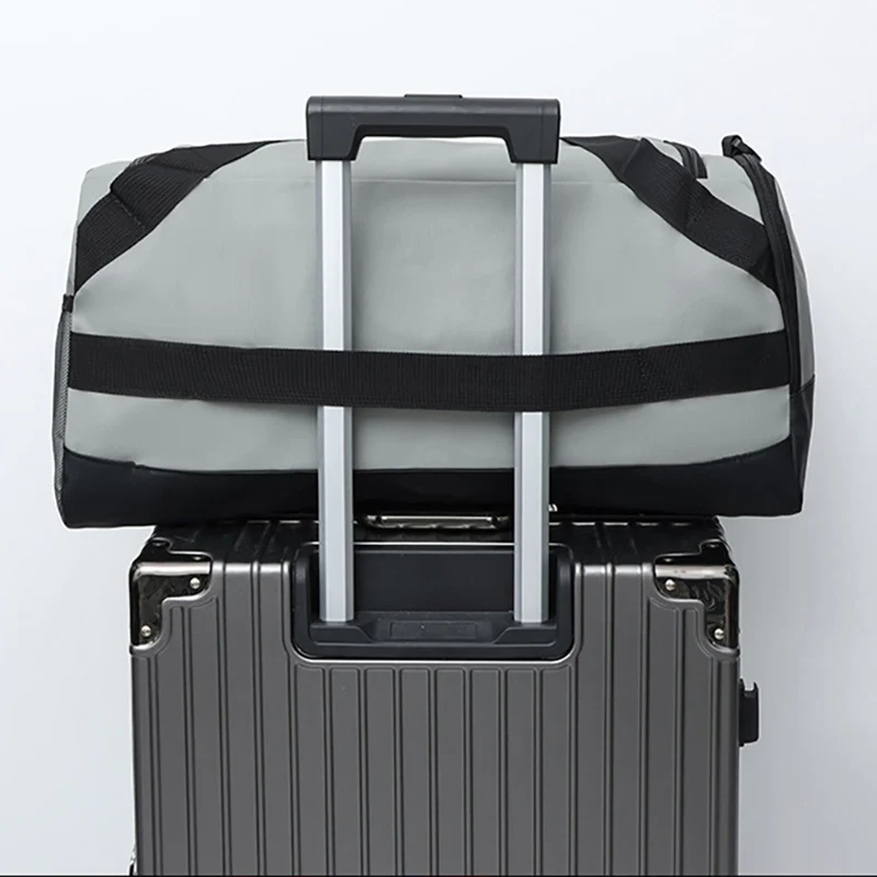 Bolsa deportiva de 55L para gimnasio, Fitness, Yoga, bolsas de lona, separación en seco y húmedo, para acampar al aire libre, senderismo, bolso con zapatos, mochila escolar grande - imagen 5