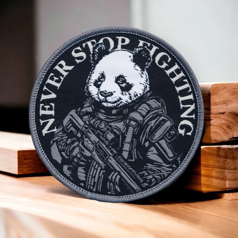 Nuevas pegatinas de tela tejida de Sheikh, insignia de moral de Panda de camuflaje para exteriores, brazalete bordado con gancho y bucle, pegatinas para mochila - imagen 2
