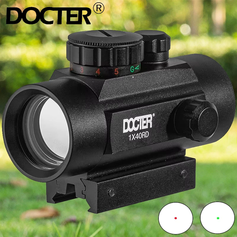 Mira telescópica táctica de punto rojo 2025, 1x40, mira holográfica de punto verde para caza con colimador de montaje en riel de 11mm y 20mm - imagen 2