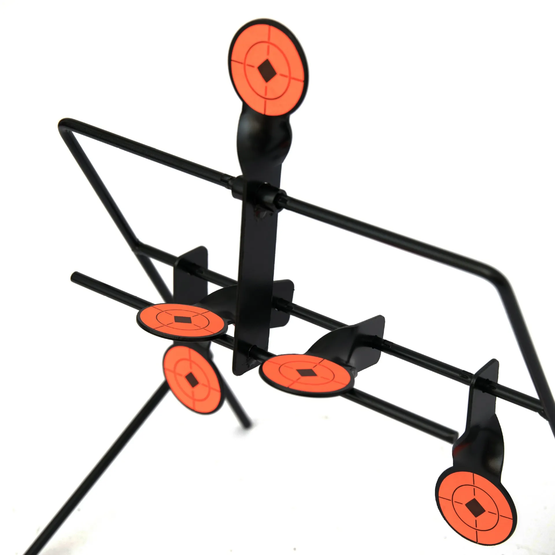 5 objetivos giratorios de tiro de Metal, reinicio automático para pistola, Rifle, práctica de caza - imagen 3