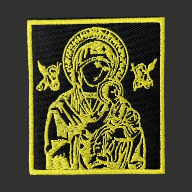 Parche táctico de la Virgen María, insignia de moral militar, gancho bordado y bucle, mochila, ropa, pegatina decorativa, brazalete - imagen 2