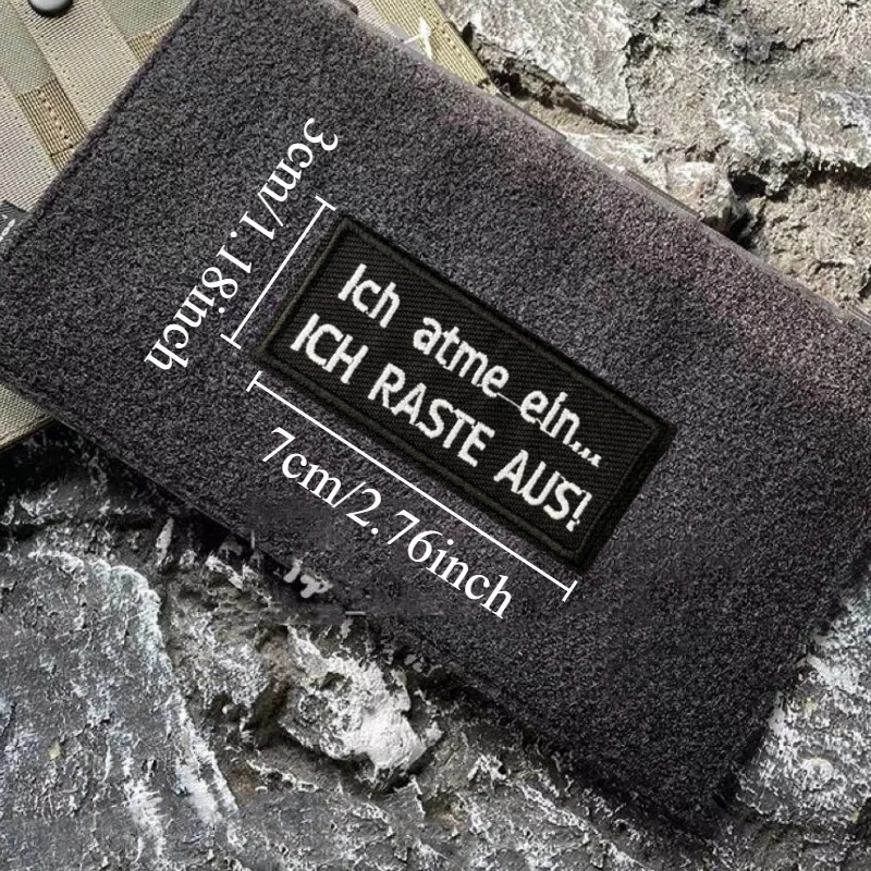 “Ich Atme Ein... ICH RASTE AUS!" Parche Tactics Morale Insignia Impresión Gancho y Bucle Mochila Ropa Decoración Pegatina Brazalete - imagen 4