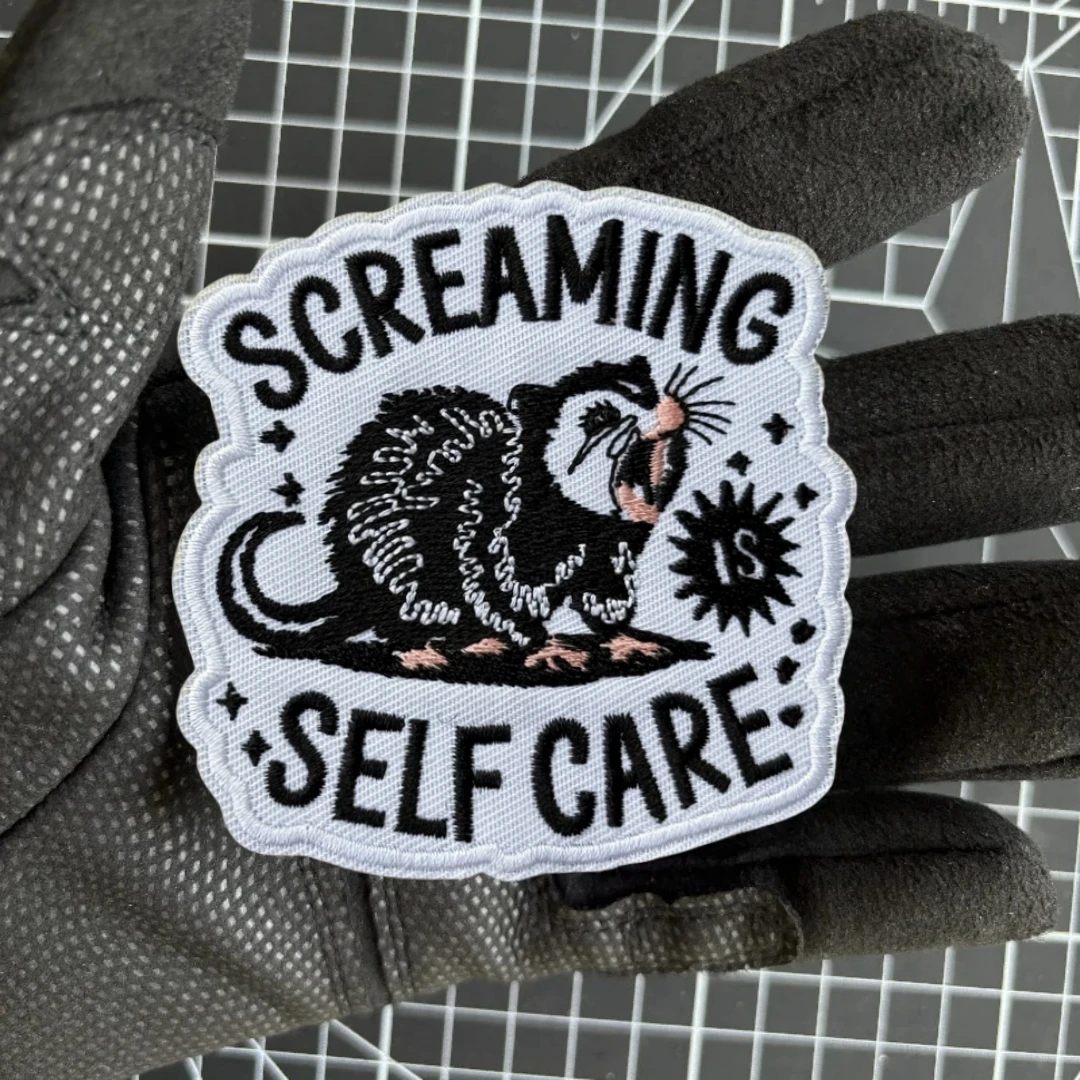 Parche de gambá para cuidado personal, insignia de moral táctica, parches de gancho y bucle bordados para ropa, mochila, pegatina militar - imagen 5