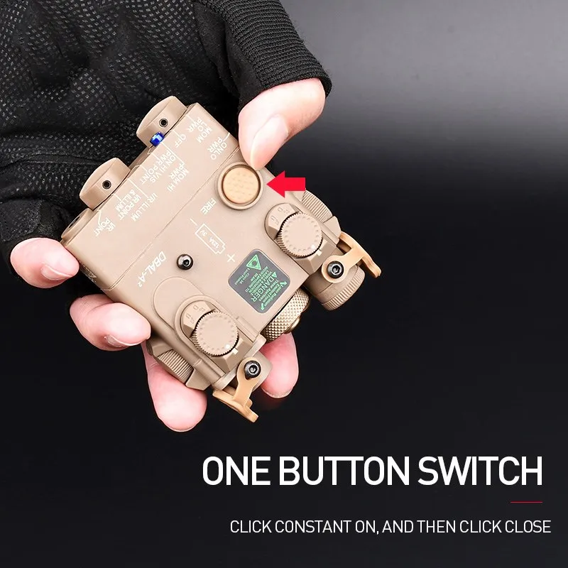 WADSN-DBAL-A2 láser de puntería de punto rojo y verde, linterna táctica de caza, luz LED de explorador con interruptor de presión de Control Dual, M300M600 - imagen 4