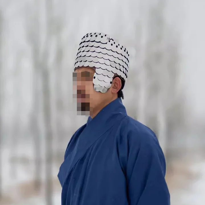 Escala armadura casco frotis armadura de hierro protección de la frente acero inoxidable - imagen 5