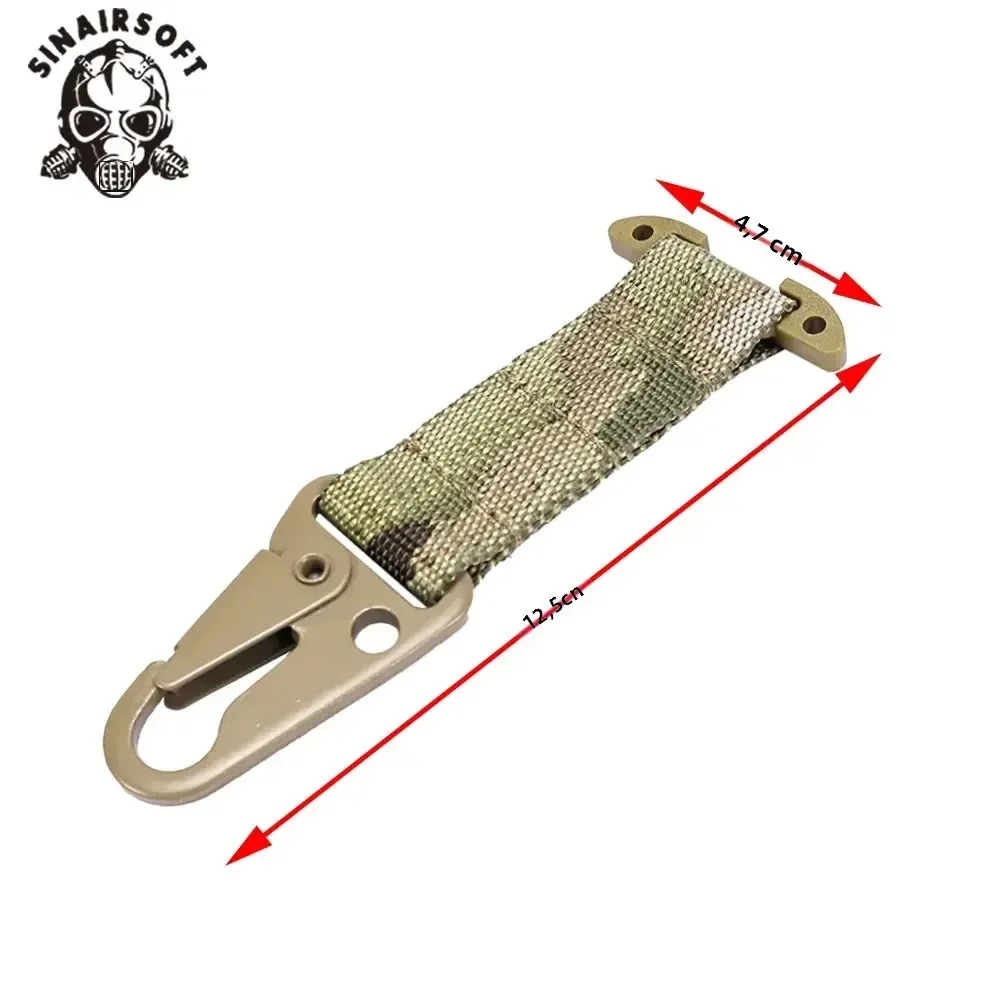 Equipo táctico Molle choque gancho Molle cinturón Clip con montaje en T cinturón de batalla accesorios para guantes llaveros chaleco de caza equipo - imagen 3