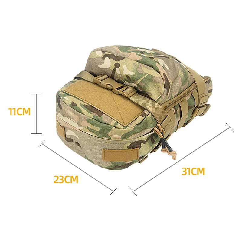 Mini bolsa de hidratación, mochila táctica, portador de vejiga de agua, bolsa con cremallera, bolsa Molle para caza al aire libre, nailon 1000D, deportes al aire libre - imagen 2