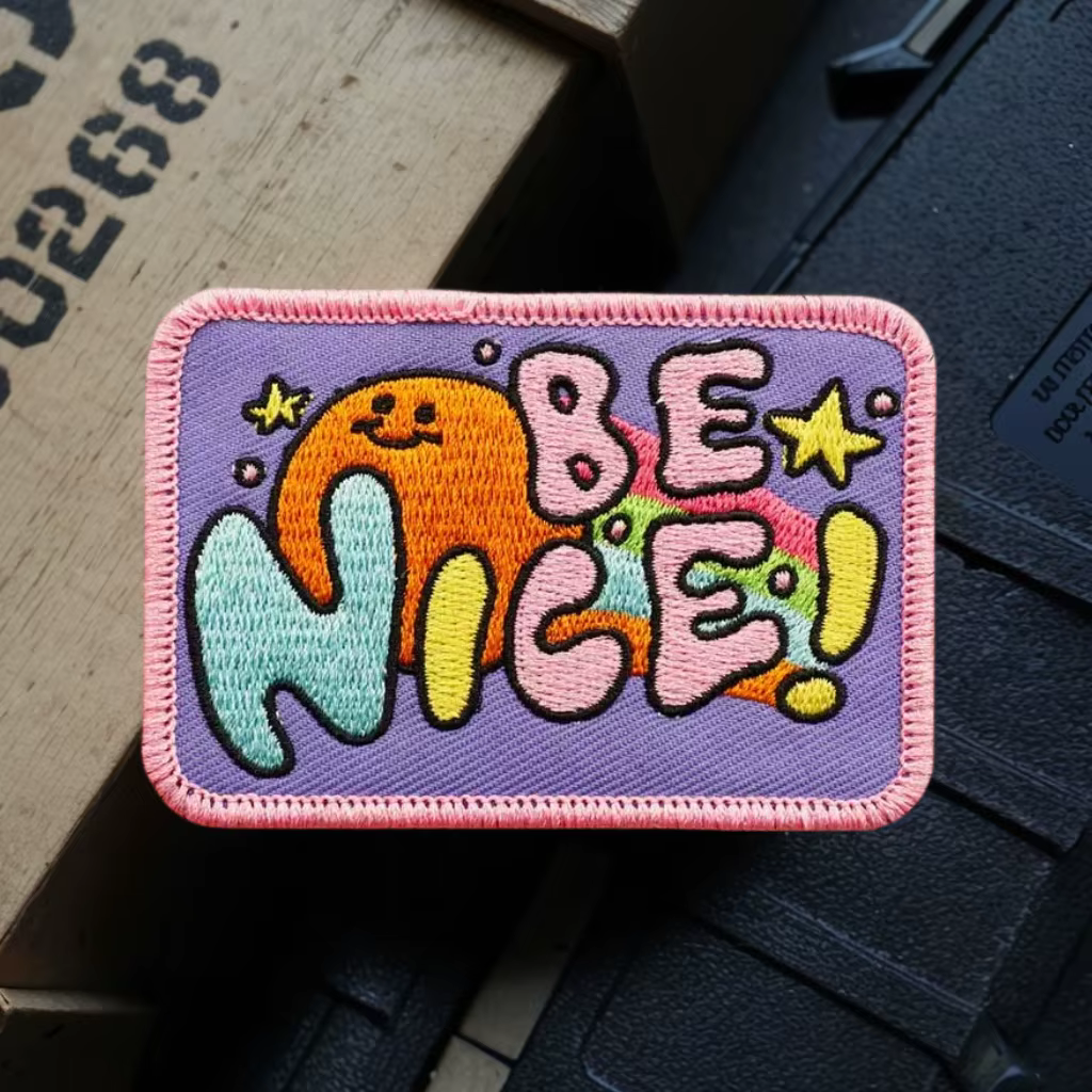 Parche táctico Be Nice bordado insignia moral táctica gancho-bucle - imagen 4