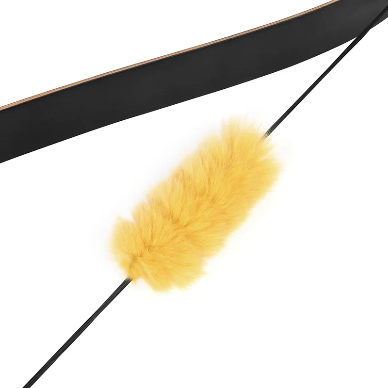 2 unids/set de arco de pelo de conejo, estabilizador de arco recurvo de choque, suave y suave, 23,5 cm, absorbente de vibración de tiro con arco, accesorios de caza - imagen 4