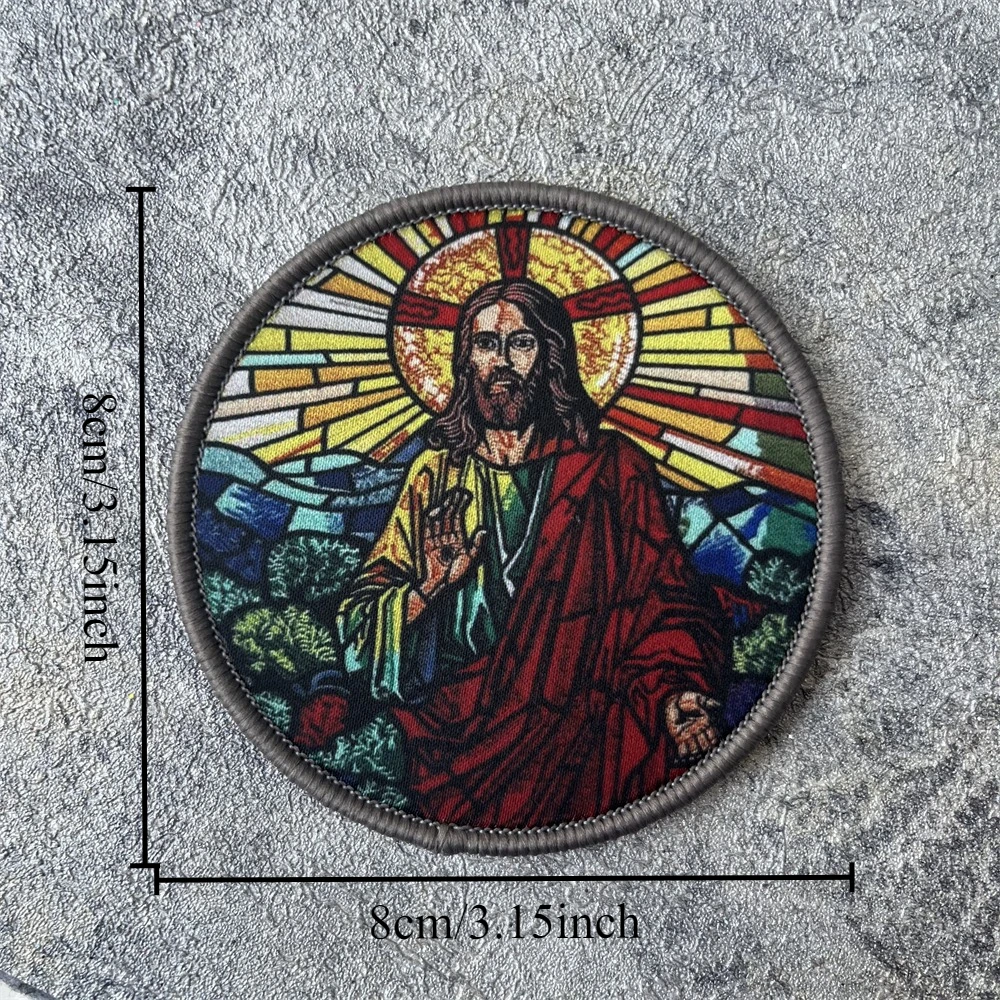 Insignia de moral táctica de Jesús de rescate y supervivencia, emblema militar, pegatina para mochila, parches de gancho y bucle impresos para ropa - imagen 2