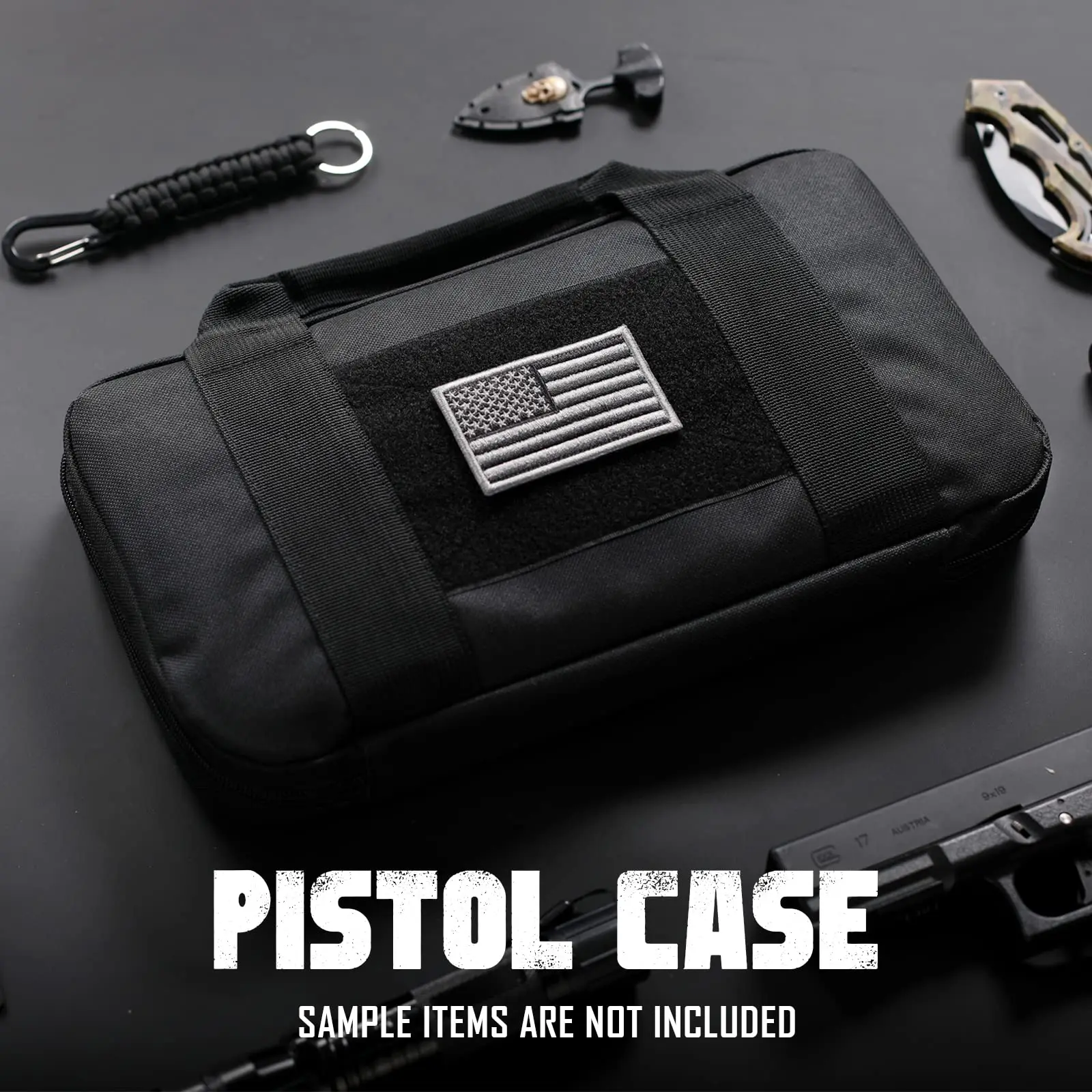 AQzxdc Estuche táctico para pistola, estuche acolchado para pistola, billetera doble para pistola, fundas blandas para pistola, bolsas rectangulares para pistolas - imagen 5