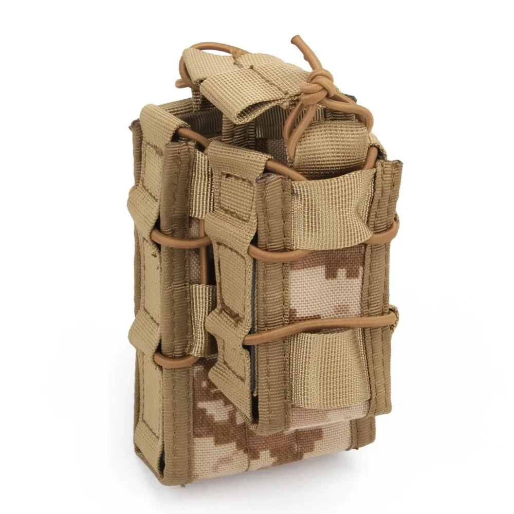 Bolsa de almacenamiento Molle System para revistas, bolsa doble de nailon, 1000D, 9mm, para Airsoft, táctico, Mag, 5,56 - imagen 4