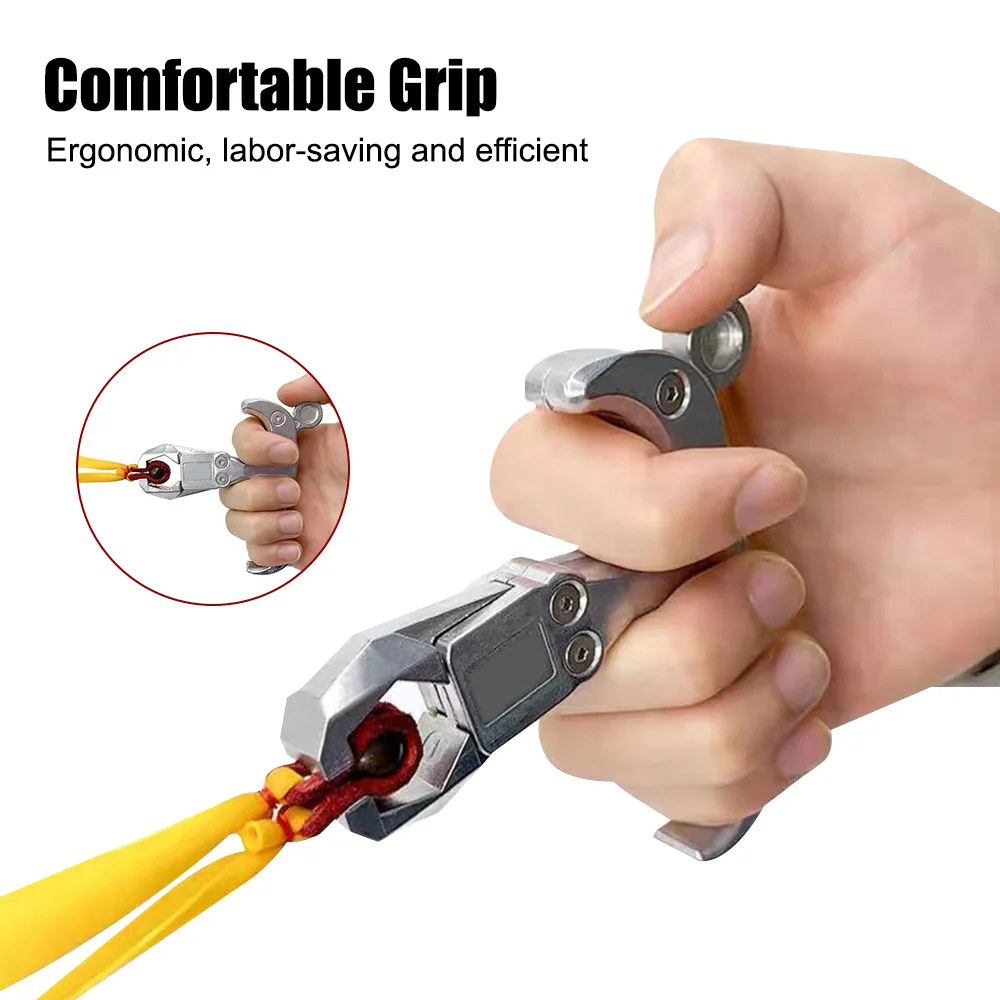 Liberador de dardos de pescado profesional, ayuda de liberación de pulgar de 4 dedos, carrete de pesca rápido, gatillo de tirachinas, accesorios de pesca - imagen 5