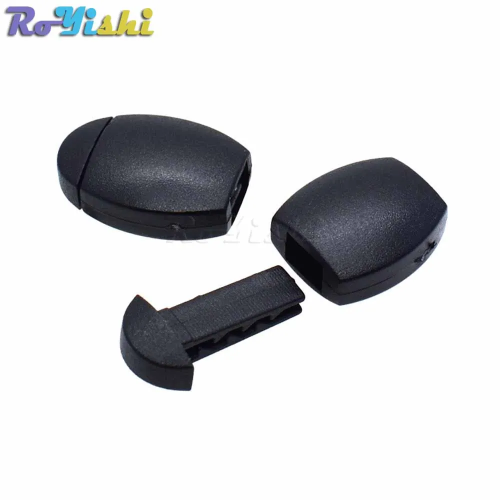 10 unids/pack de plástico con Clip de cremallera, hebilla, tiradores de cremallera, extremos de cuerda, bloqueo negro para Paracord/ropa/mochila - imagen 3