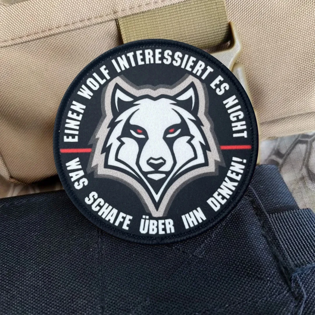 Parches tácticos Wolf Morale para ropa, parche con gancho y bucle, insignia militar, brazalete, pegatinas para mochila - imagen 4