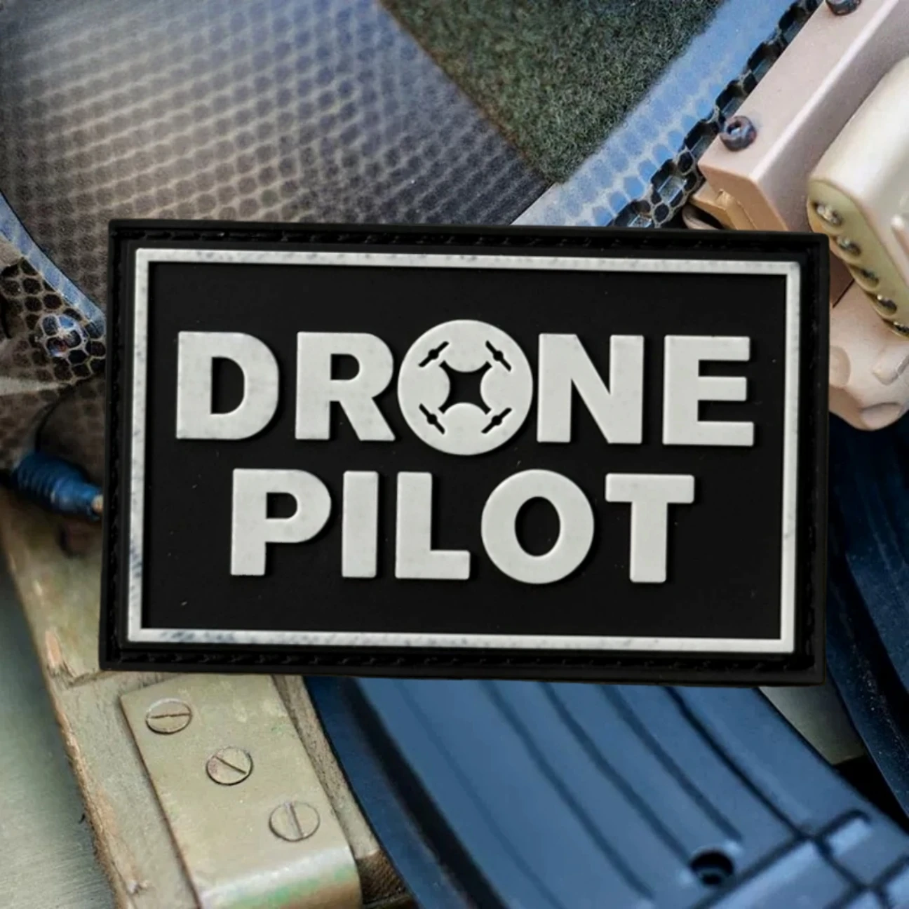 Parches de gancho y bucle de PVC DRONE PILOT para ropa, insignia de moral táctica, pegatina decorativa para mochila del ejército militar - imagen 2