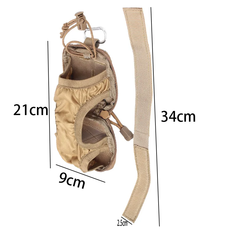 Bolsa táctica para botella de agua Molle, soporte plegable para botella de agua, portador de hidratación al aire libre, accesorios para acampar, senderismo y caza - imagen 4