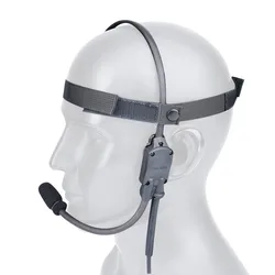 WADSN Auriculares tácticos de conducción ósea con Kenwood PTT