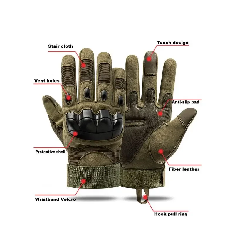 Guantes para caminar con dedos completos para deportes al aire libre, guantes de montañismo, diseño táctil, protección deportiva para Fitness, guantes para motocicleta - imagen 4