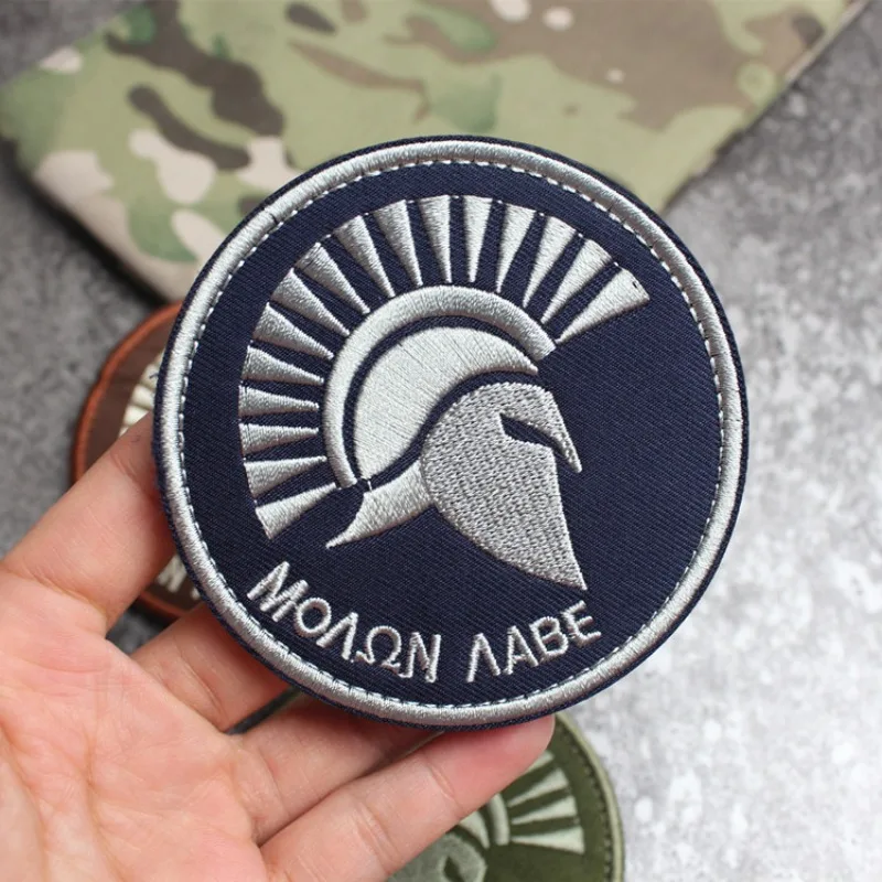 Spartan Tongsi bordado creativo militar ventilador moral brazalete mochila pegatina ropa gancho y bucle parche - imagen 5