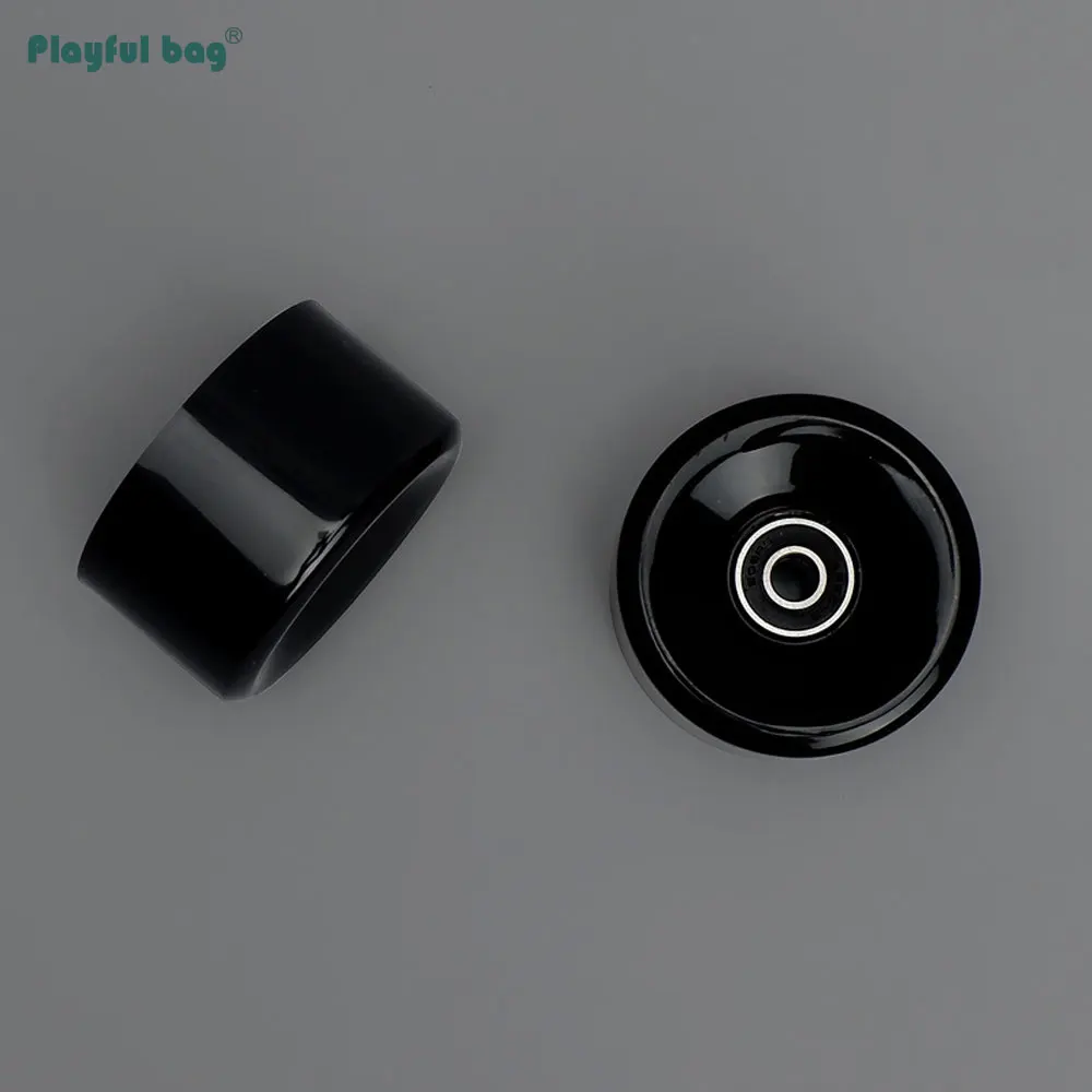 Ruedas de PU negras de 65x36MM 78A para patines y monopatín de doble hilera, rodamientos de ABEC-9, accesorio para monopatín AMB289 - imagen 4