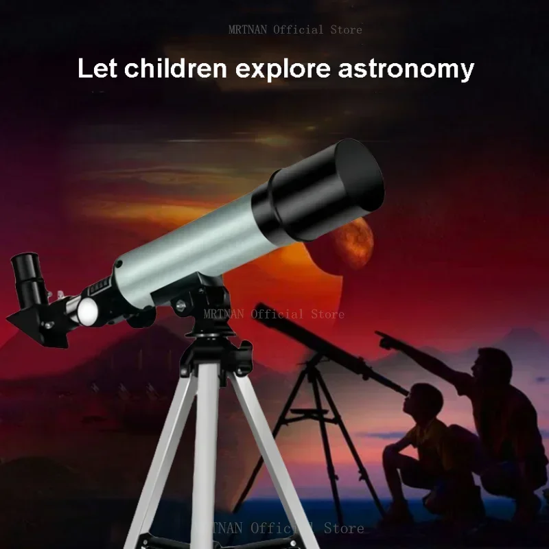 Telescopio astronómico de refracción 36050 con trípode portátil, telescopio Monocular, alcance de observación espacial, regalo - imagen 4