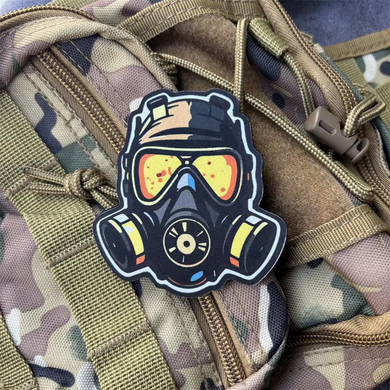 Parche táctico máscara militar gancho y bucle para mochila - imagen 4
