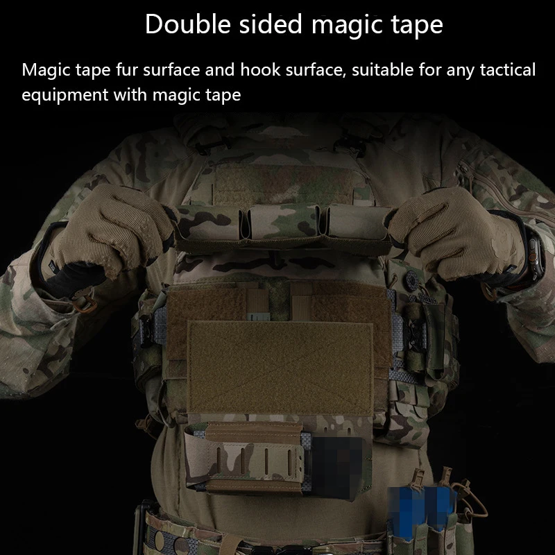 Placa colgante multiusos V2, montaje del sistema MOLLE, cinta mágica de doble cara, cuerda fija elástica - imagen 3
