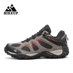 HIKEUP Zapatos de Senderismo Cuero Hombre Cordones Trekking