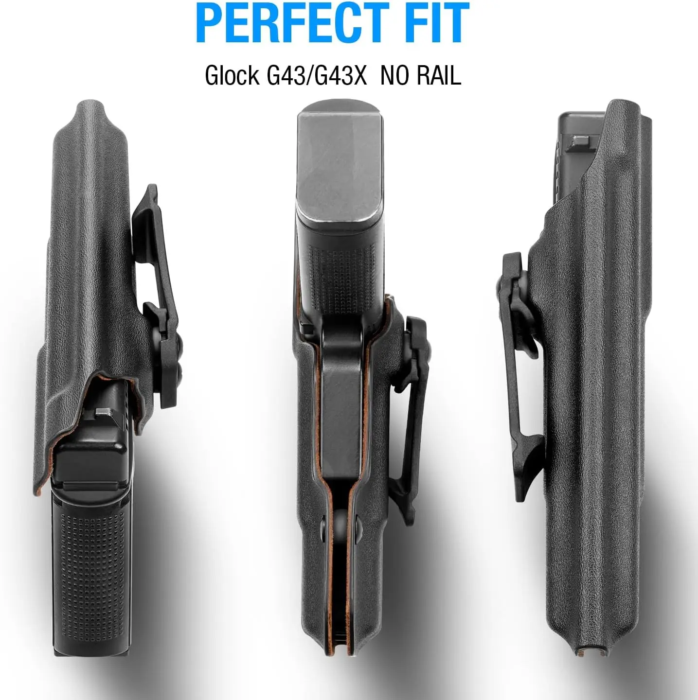 Sólo para Glock 43/ 43X, funda Kydex IWB, funda de transporte oculta con cinturilla interior, G43/ G43X, Adj. Cant y retención, mano derecha - imagen 2