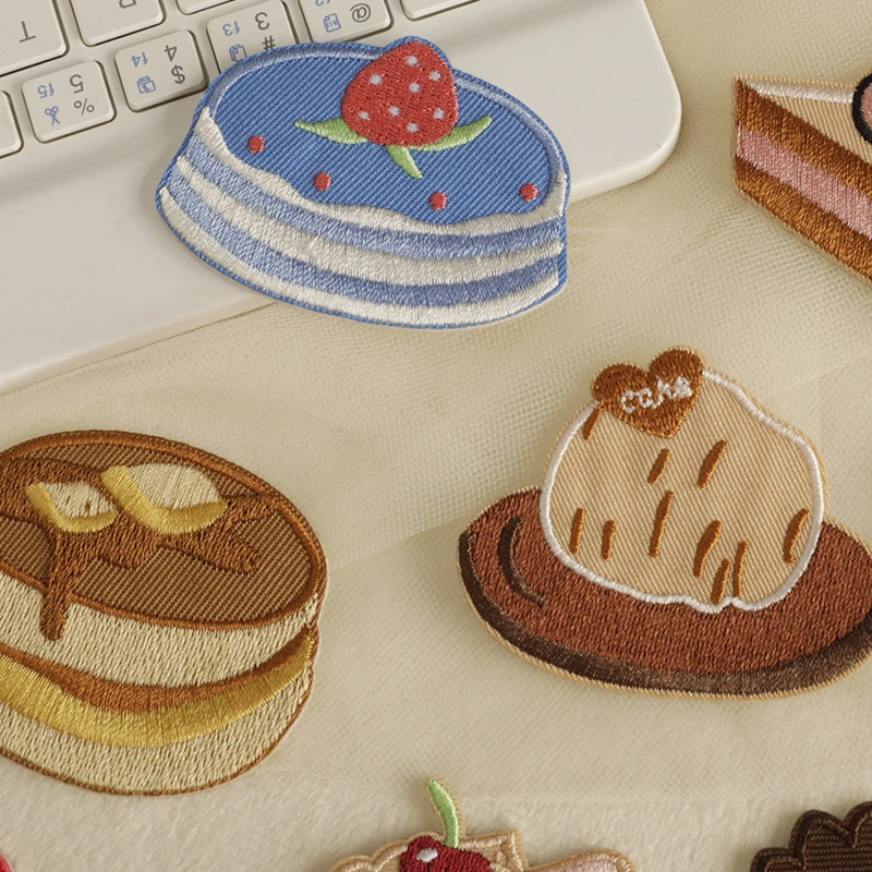 Parches bordados para postre, apliques bonitos para ropa DIY, decoración artesanal, insignia para pastel, accesorios hechos a mano DIY - imagen 2