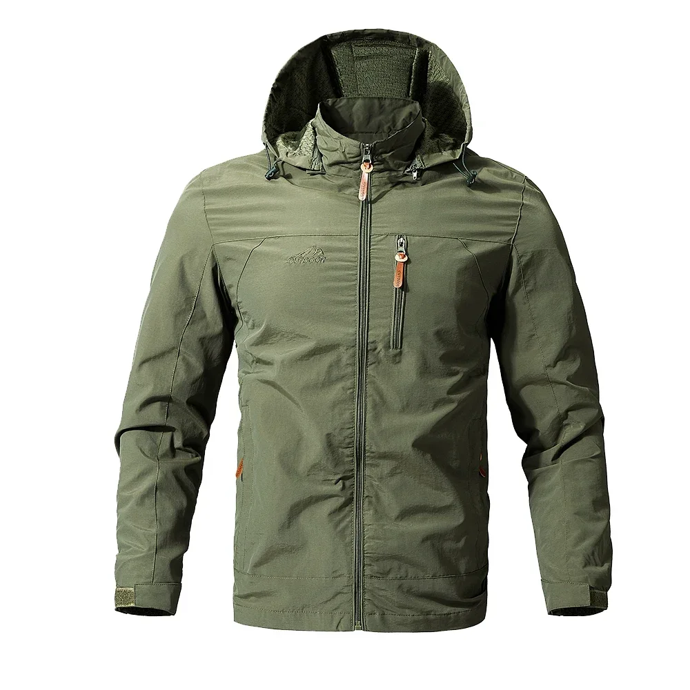 Cortavientos militar ripstop para hombre, chaqueta táctica de exterior