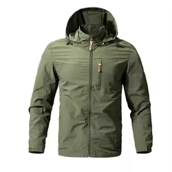 Cortavientos militar ripstop para hombre, chaqueta táctica de exterior