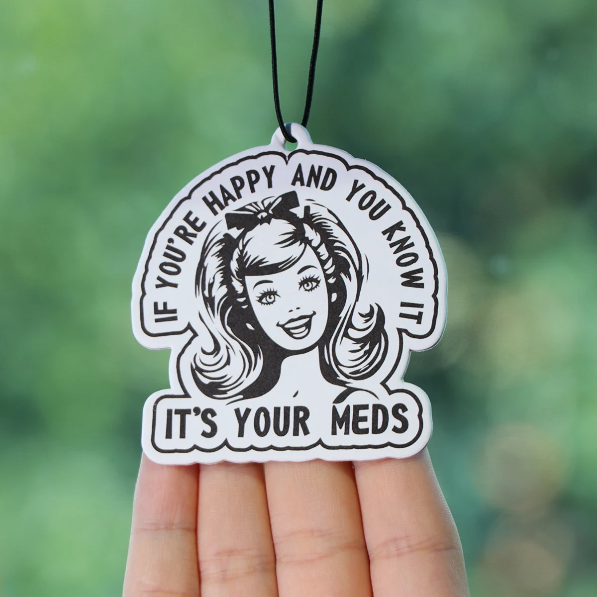 Tabletas de aromaterapia para coche con citas satelitales, tarjeta de fragancia colgante divertida, ambientador, decoración colgante para el hogar y el coche - imagen 5