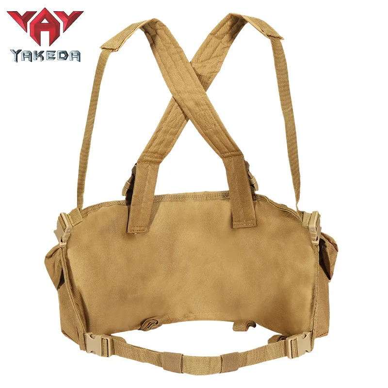 YAKEDA-Chaleco táctico de caza Airsoft, aparejo de pecho de munición de alta capacidad, 4 bolsas para revistas, accesorios de tiro Molle - imagen 5