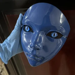 Máscara facial completa artesanal para fiesta, disfraz de película, accesorio de mascarada, Halloween, Navidad, ajustable