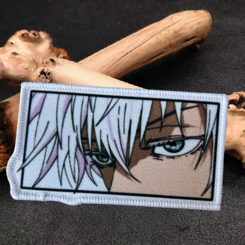 Parche con estampado de ojos de Anime, chaleco táctico, sombreros con gancho y bucle, insignia de moral, mochila, pegatinas decorativas, parches para brazalete para ropa - imagen 4