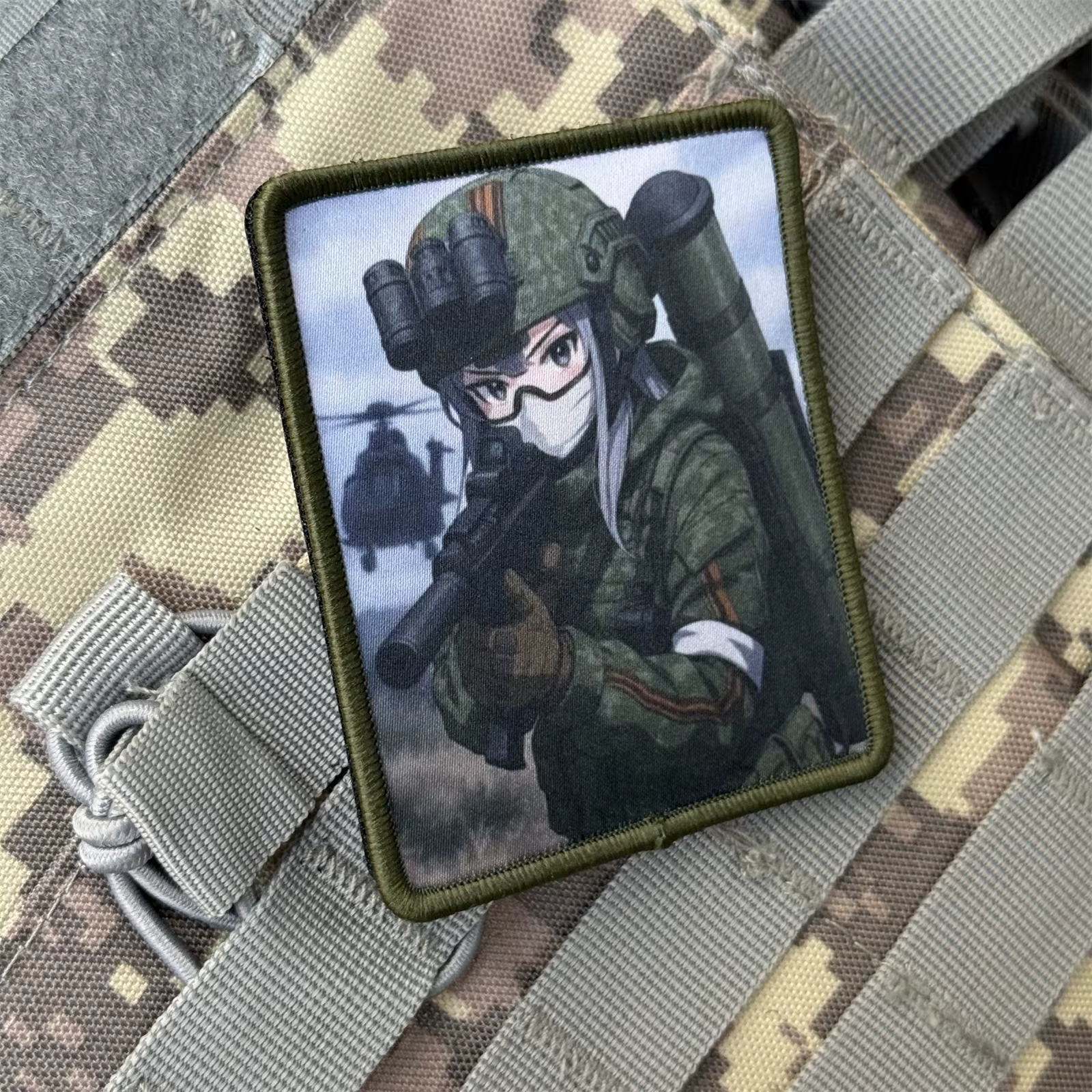 Parche táctico moral militar estilo anime con velcro para brazalete - imagen 4