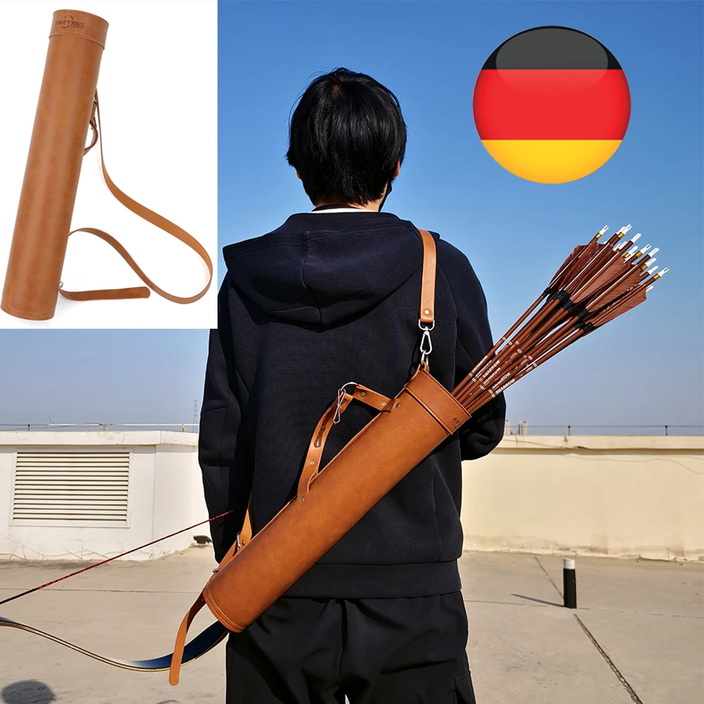Carcaj de flecha de tiro con arco, soporte de flecha, hombro inclinado en la espalda, correa ajustable, bolsa de flecha, arco compuesto recurvo, tiro, objetivo de caza - imagen 4