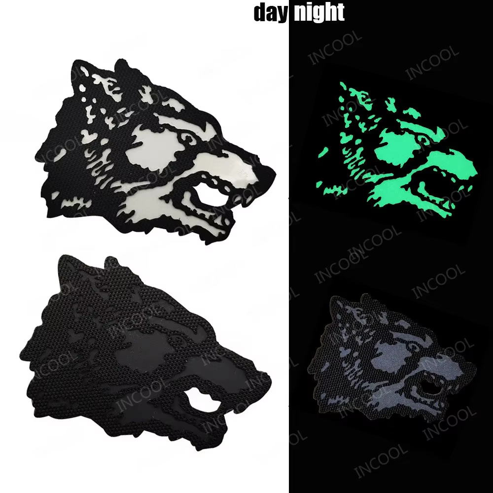 Parche reflectante IR lobo PVC 3D Odin vikingo – táctico - imagen 3