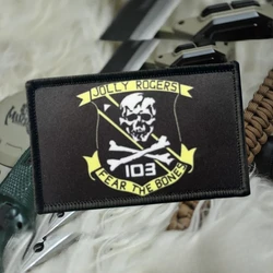 Parche táctico Jolly Rogers Fear the Bones – Velcro para mochila