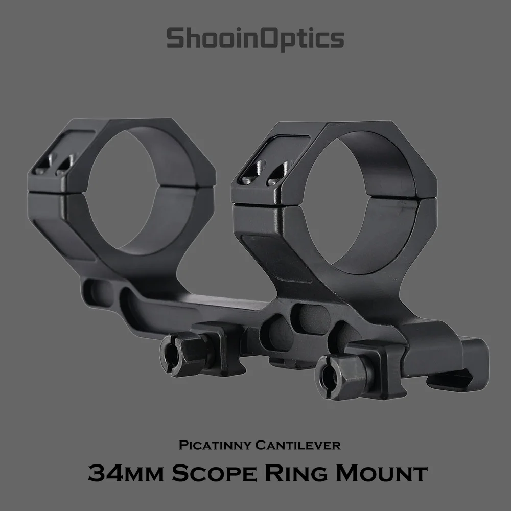 Shooin Optics 34mm Tube Scope Ring Integrated Cantilever