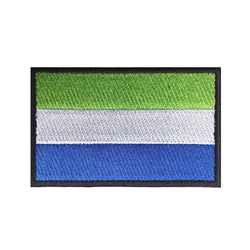 Parche Bordado Bandera Sierra Leone Gancho Bucle – Insignia Militar