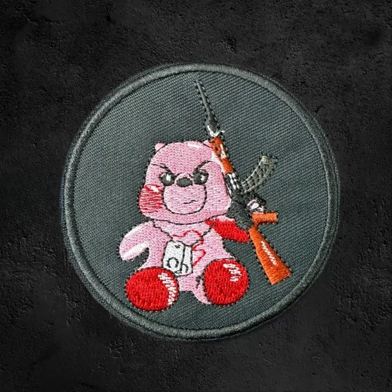 Parche táctico "Evil Bear", insignia de moral bordada, brazalete militar con gancho y bucle, mochila decorativa - imagen 2