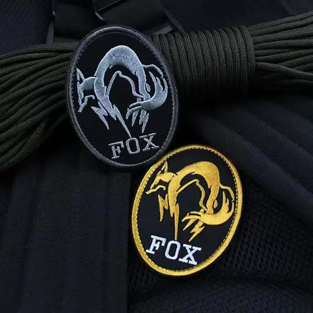 FOX Metal Gear MGS Foxhound parche militar táctico tropa moral bordado parches para ropa mochila insignia aplique - imagen 2